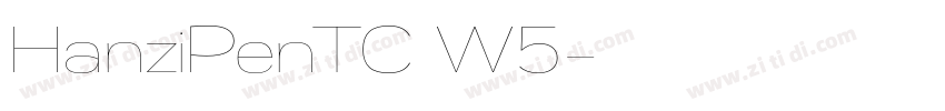 HanziPenTC W5字体转换